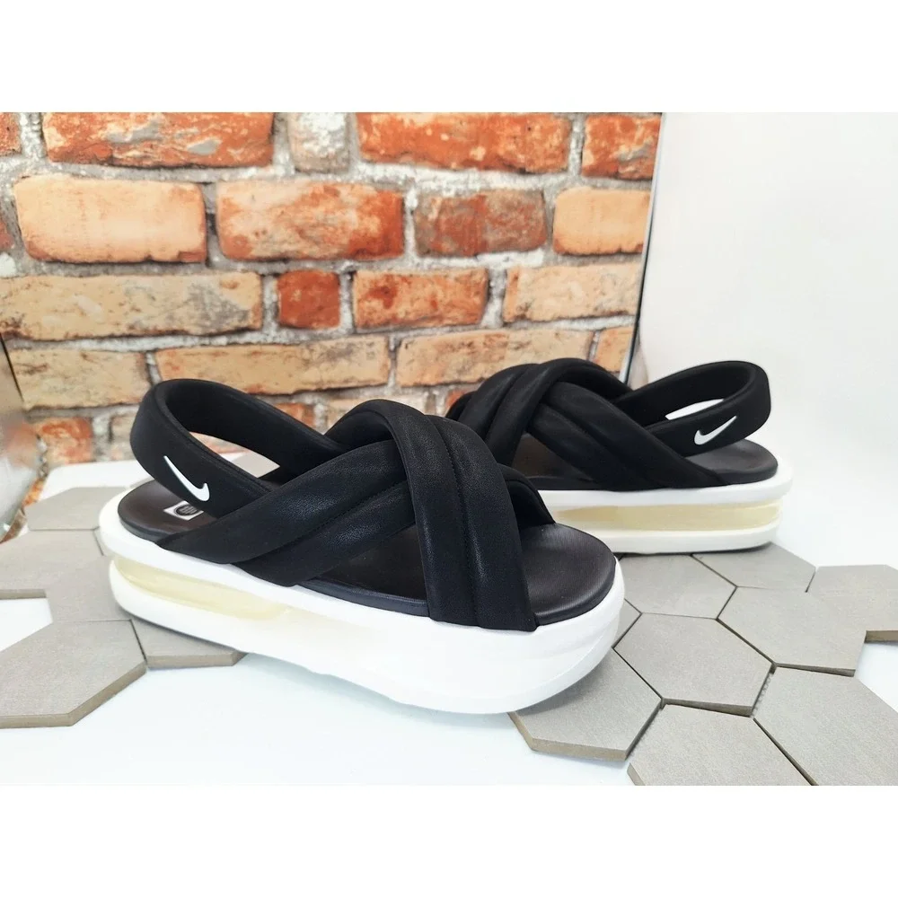 Nike Air Max Isla Black White Sail Women's Sz 11 / Men's 10 Platform Sandal 95